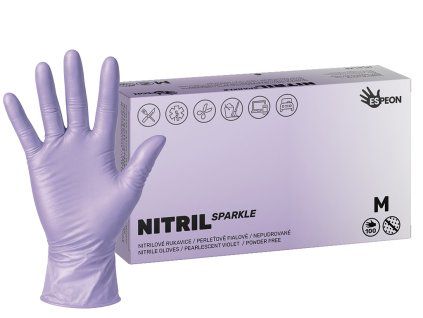 nitril SPARKLE purple M