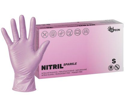 nitril SPARKLE pink S