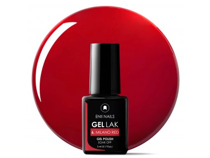 Červený Gel Lak 6 Milano Red 5ml