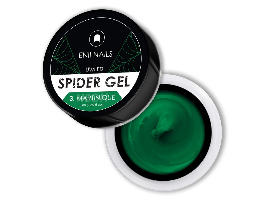 Neónový zelený gél na zdobenie NEON SPIDER GEL 3 MIAMI 5ml