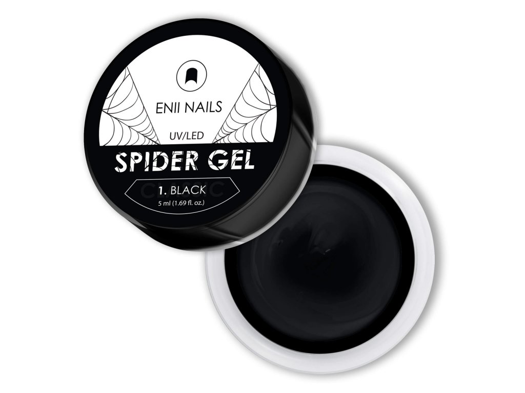 Gél gumový na zdobenie nechtov CLASSIC SPIDER GEL čierny 5 ml