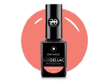 Broskyňový gél lak LUX GEL LAC  12.  Fresh peach 11 ml