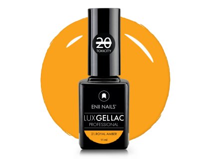 Oranžový gél lak Lux Gel lac 21. Royal Amber 11 ml