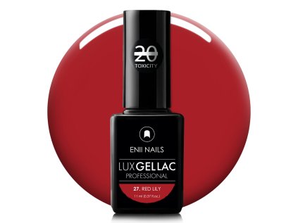 Červený gel lak LUX GEL LAC 27.