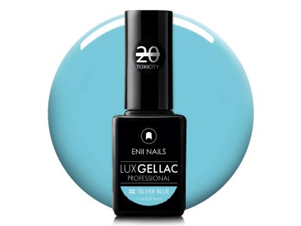 Modrý gél lak LUX GEL LAC 32. Silver Blue 11 ml