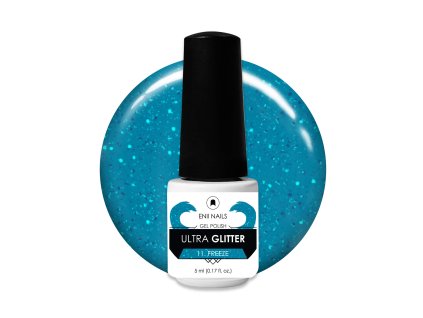 Gel lak modrý glittrový Ultra Glitter 5ml