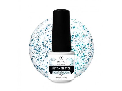 Gel lak modrý glittrový blue zircon 5ml