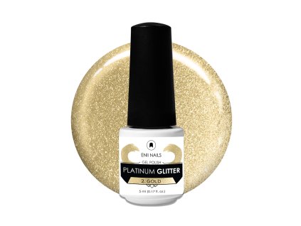 Gél lak zlatý trblietky Platinum Glitter 5ml