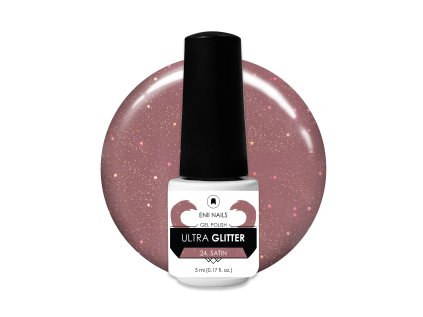 Ružový glittrový gel lak Ultra Glitter 5ml