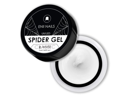 Gél gumový na zdobenie nechtov biely CLASSIC SPIDER GEL 2 WHITE 5 ml