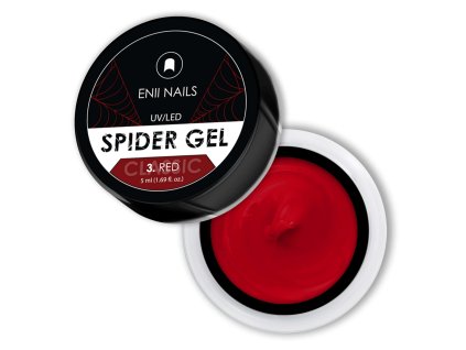 Gél gumový na zdobenie nechtov červený CLASSIC SPIDER GEL 3 RED 5ml