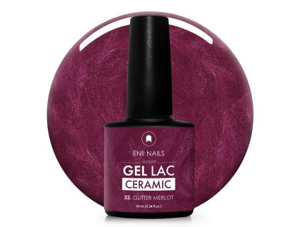 Bordový trblietavý Gel Lac Ceramic 32 Glitter Merlot