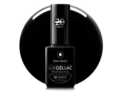 Čierny gél lak LUX GEL LAK 56. BLACK 11 ml