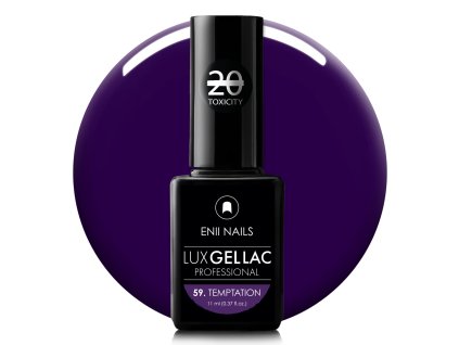 Tmavofialový gél lak LUX GEL LAK 59. Temptation 11 ml