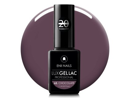 Čokoládový gel lak LUX GEL LAK 63. Chocolate