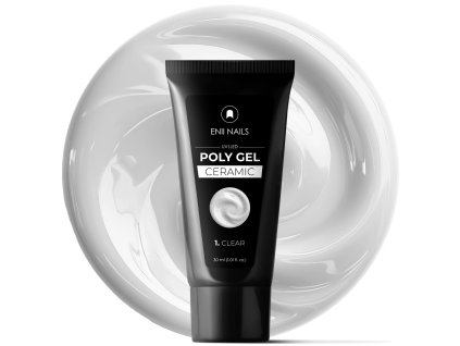 Transparentný Poly gel Ceramic v tube 1 Clear 30ml