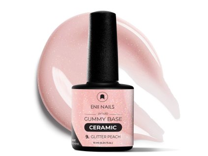 9 glitter peach