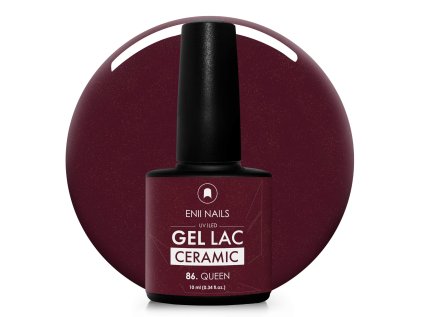 Hnedo červený Gel Lac Ceramic s jemnou perleťou 86 Queen