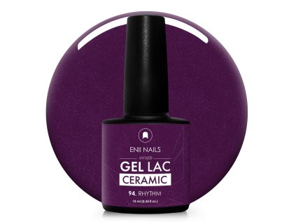 Tmavý fialový Gel Lac Ceramic 94 Rhythm s trblietkami