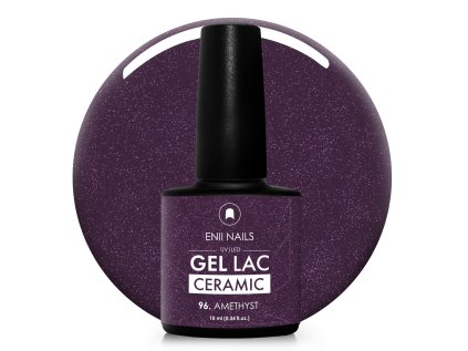 Fialový Gel Lac Ceramic 96 Amethyst s trblietkami