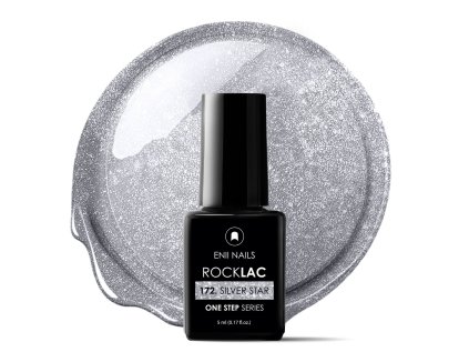 Enii Rocklac 172 strieborný s trblietkami Silver Star 5ml