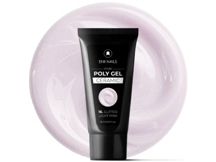 Poly Gel Ceramic 16 Glitter Light Pink 30ml