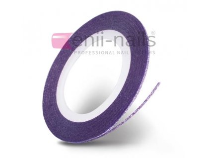Nail art flitrová páska - fialová, 1mm