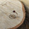 Stříbrný prsten - Granát almandin