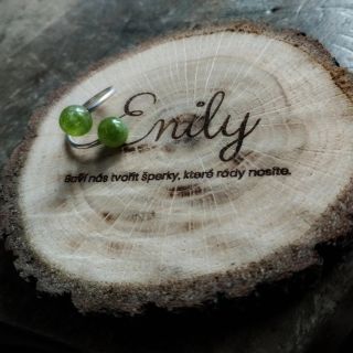 Stříbrný prsten s olivínem. Ag 925/1000