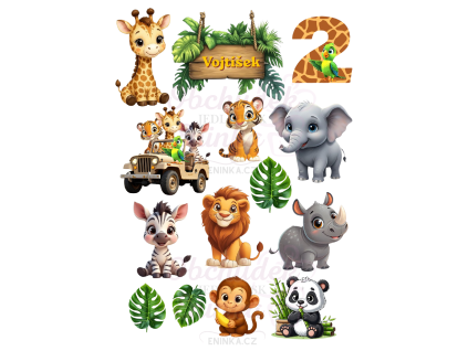 zoo topo de bolo 5 V