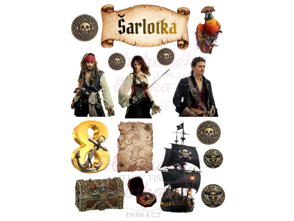 piráti topo de bolo 1 V