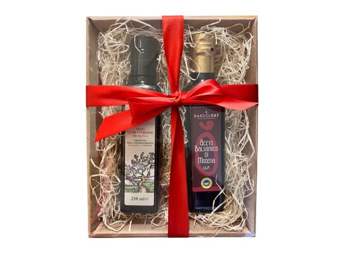 Dárkový balíček Olivový olej 250 ml a balsamikový ocet 250 ml
