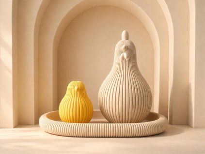 Tác + slepička + kuřátko