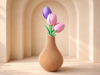 Vázička + 3 tulipány