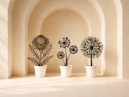 Dekorativní pampelišky – set 3 ks