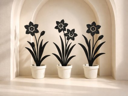 Dekorativní narcisky – set 3 ks