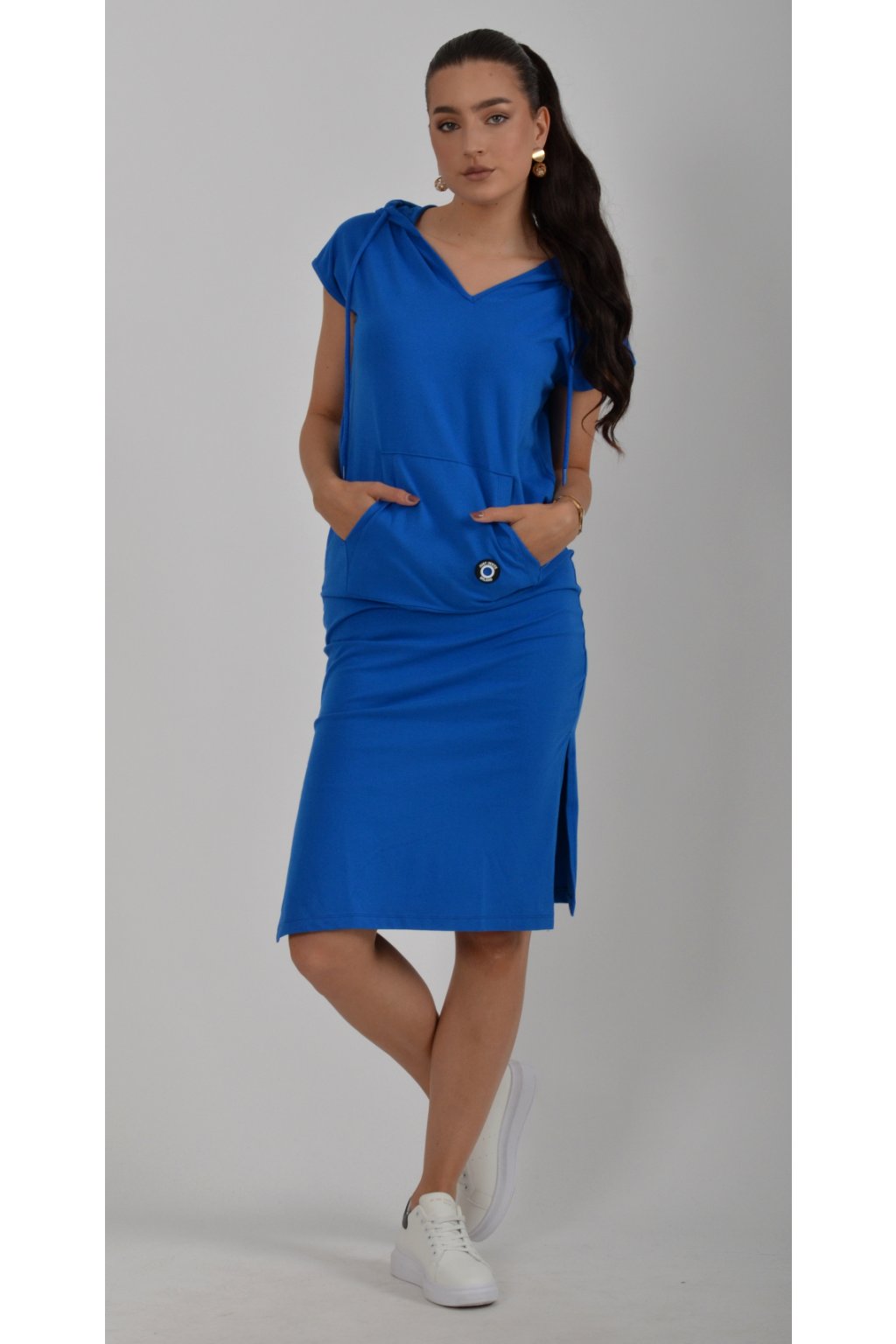 Sportovní modré šaty ES834