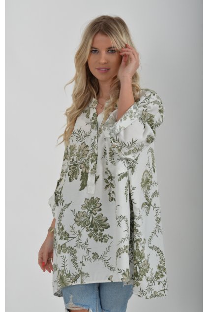 Bílo-khaki halenka ES4286