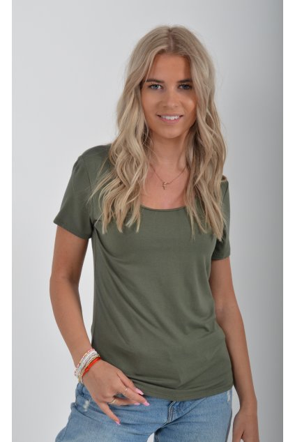 Khaki basic tričko ES4433