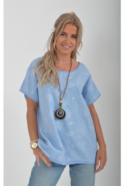 Světle modrá halenka ES4449