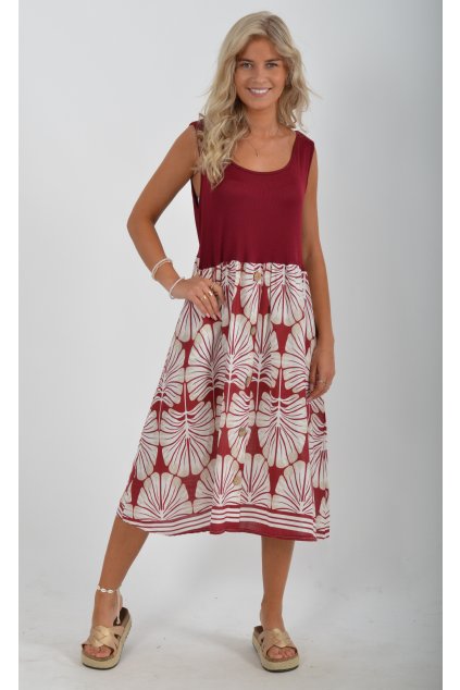 Vínové šaty ES4905