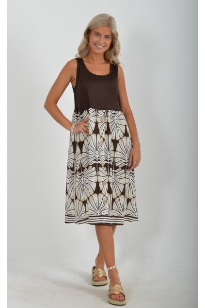 Hnědé šaty ES4906