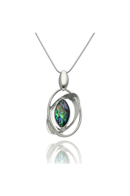 Stříbrný náhrdelník s mušlí Abalone ES5165