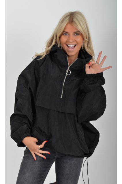 Černá větrová bunda ES5286