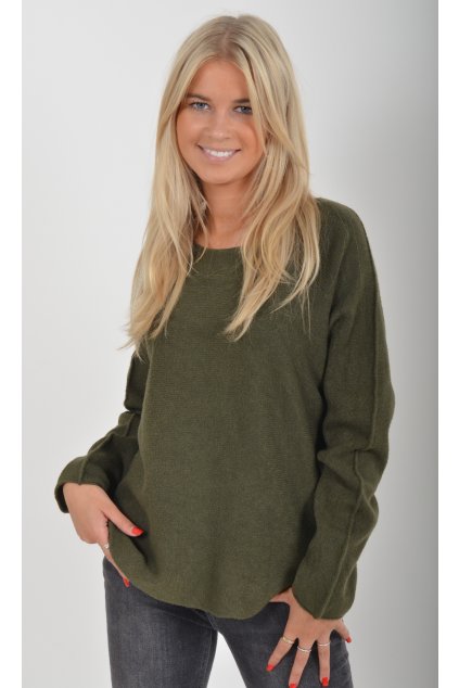 Khaki svetr ES5379