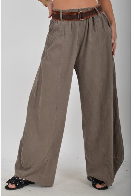 Světle hnědé manšestrové kalhoty ES5530