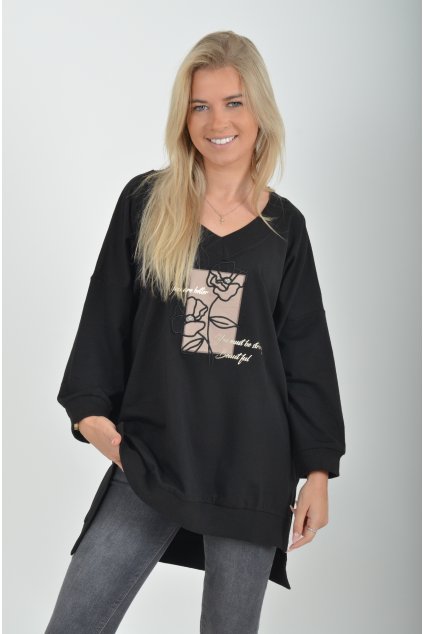 Černá oversize mikina ES5730