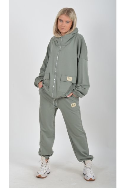 Khaki tepláková souprava ES5738