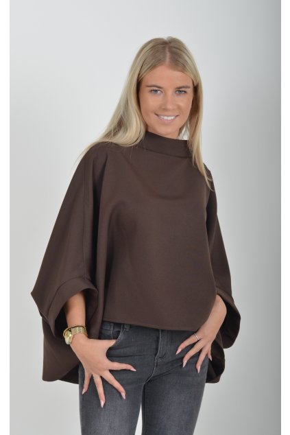 Tmavě hnědá halenka ES5816
