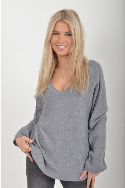 Šedý svetr ES5994
